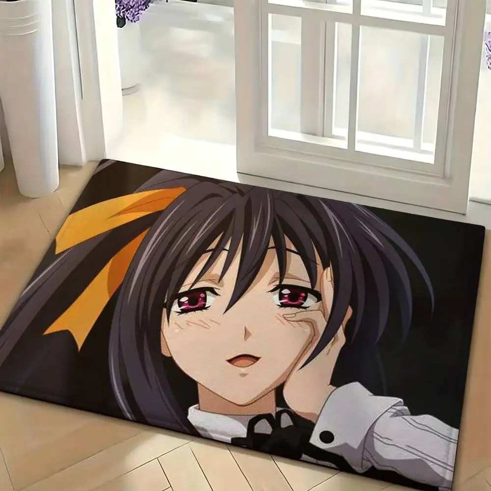 A-Akeno H-Himejima High School DxD Floor Mat Soft Non Slip for Entry Door Bathroom Indoor Home Decorative Carpet