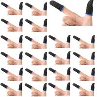 1 Pair For PUBG Gaming Finger Sleeve Breathable Fingertips Sweatproof Anti-slip Fingertip Cover Thumb Gloves For Mobile Game 