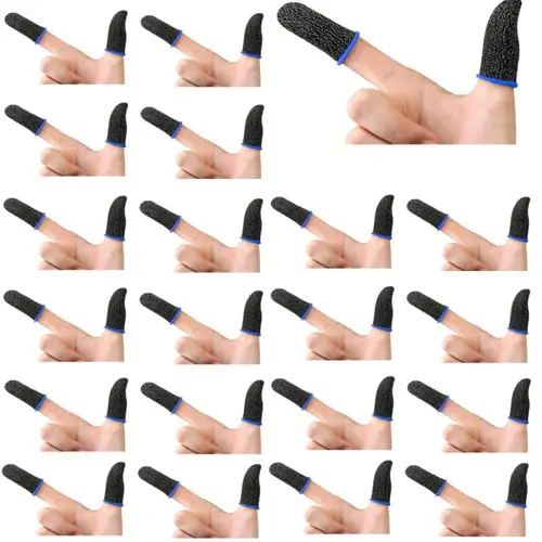 1 par para PUBG Gaming funda para el dedo transpirable yemas de los dedos a prueba de sudor antideslizante cubierta para la yema del dedo guantes para el pulgar para juegos móviles