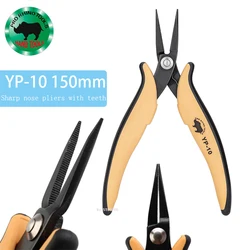 Japan's RHINO YP-10 Needle-Nose Pliers 6 Inch Hand-Beaded Jewelry With Toothed Fine Needle Mouth Precision Pliers