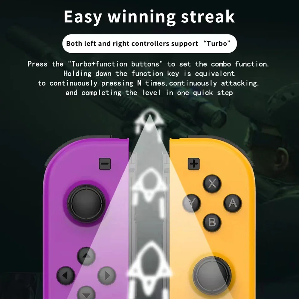 Joy Pad Joycons Gamepad لنينتندو سويتش عصا التحكم بلوتوث اللاسلكية أذرع التحكم في ألعاب الفيديو عصا التحكم مع Trubo ألعاب الفيديو