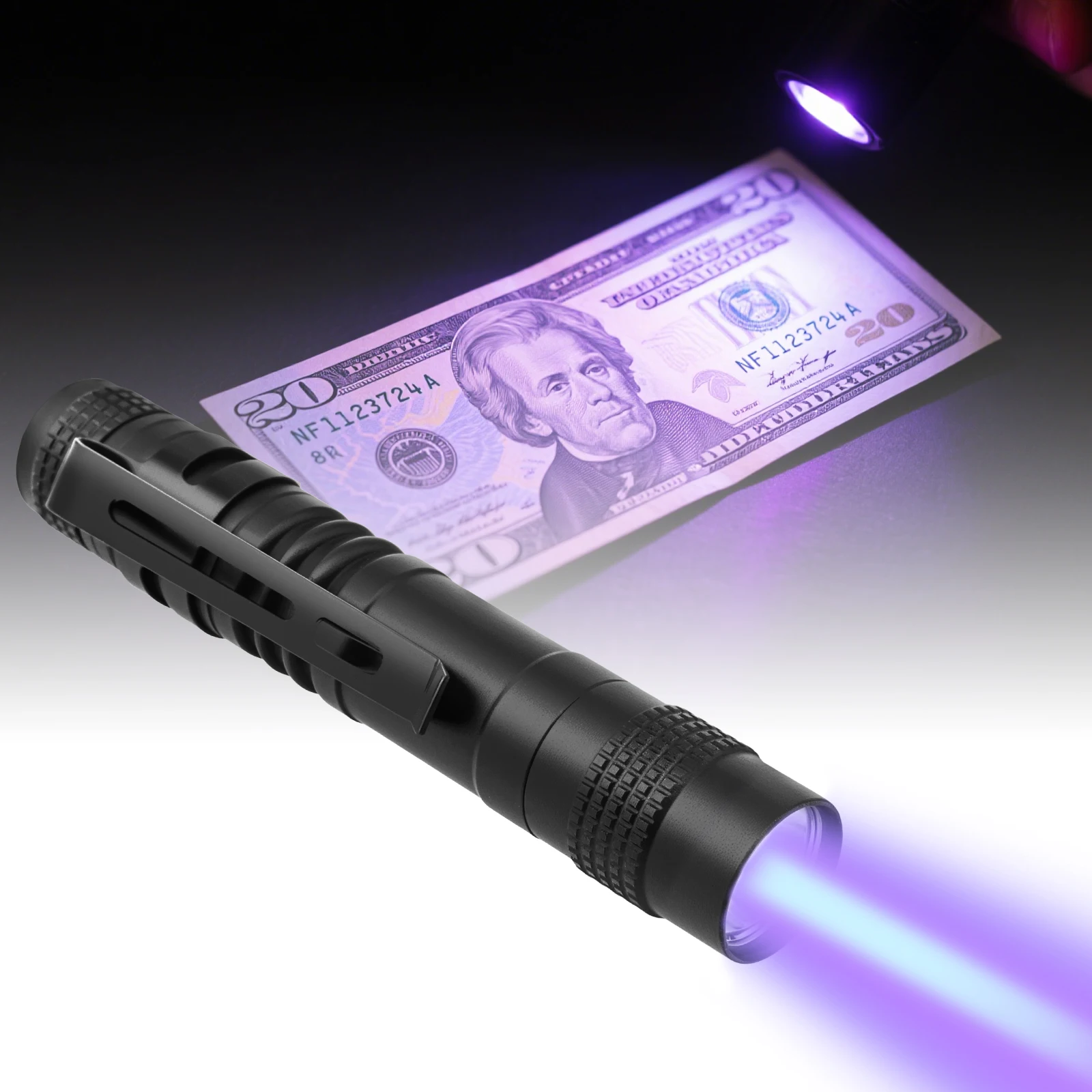 

395nm UV Mini Blacklight Portable Pen Flashlight Aluminum Ultra Violet Black Light Fluorescence Detection Torch Inspection Lamp