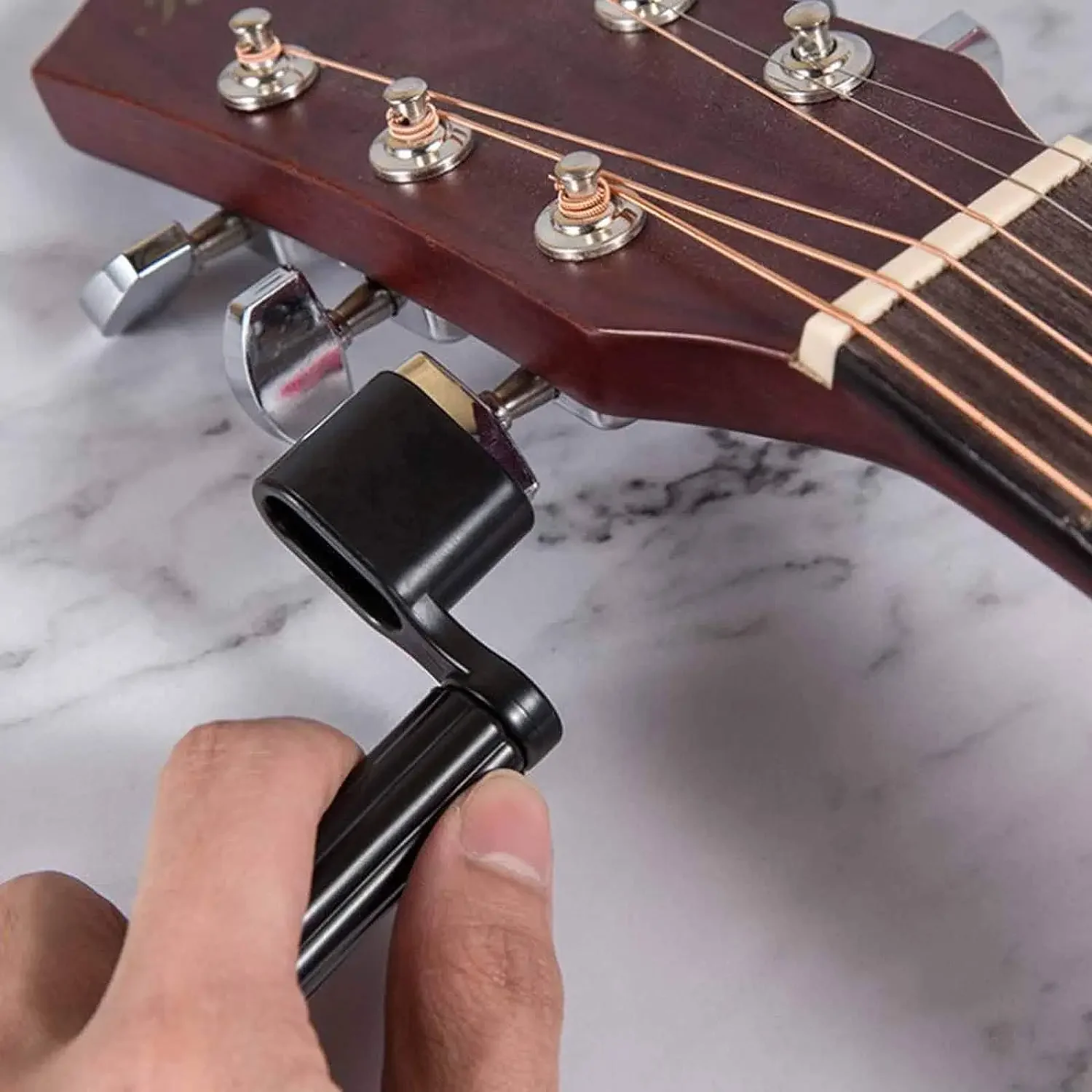 Miwayer Multifunktionales Gitarren-Wartungswerkzeug - ABS-Kunststoff-Saitenwickler und Stegpin-Entferner für schnellen Saitenwechsel – Detail 3
