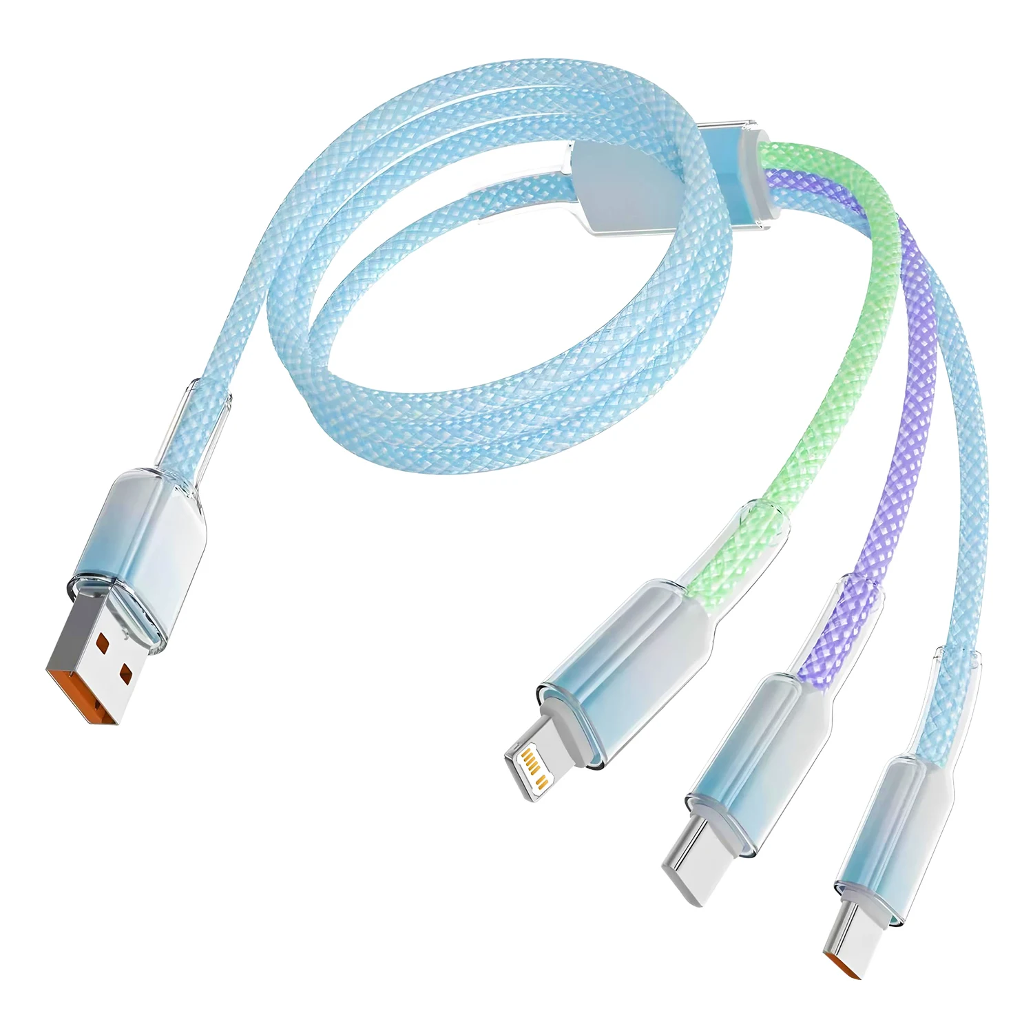USB Cable USB C to Type C to Lighting PD Fast Charger Data 3 in 1 Quick Charging Cord For iPhone Macbook Samsung Xiaomi