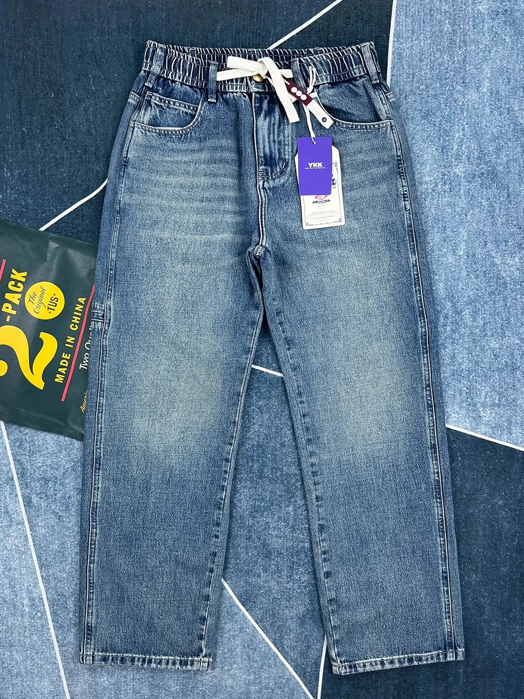 

Мужские брюки из чистого хлопка, свободного кроя, прямые, в американском ретро-стиле, с поясом, повседневные, дышащие, комфортные