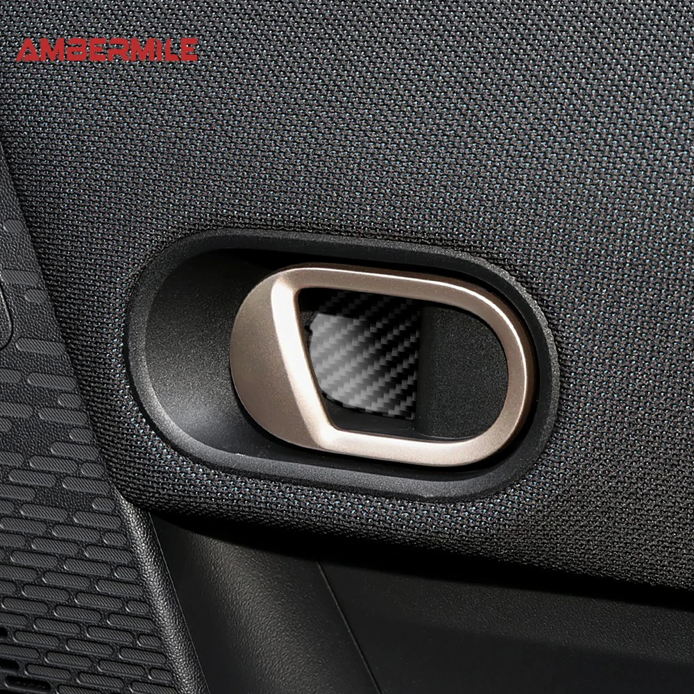Car Door Bowl Panel for Mini Cooper S F65 F66 F67 2024 2025 Accessories Real Soft Carbon Fiber Sticker Trim Decal Styling