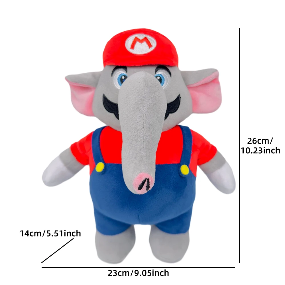 Elephant Mario Luigi Plush Toys Super Mario Bros Anime Figure Princess Peach Daisy Toadette Soft Stuffed Dolls Christmas Gifts