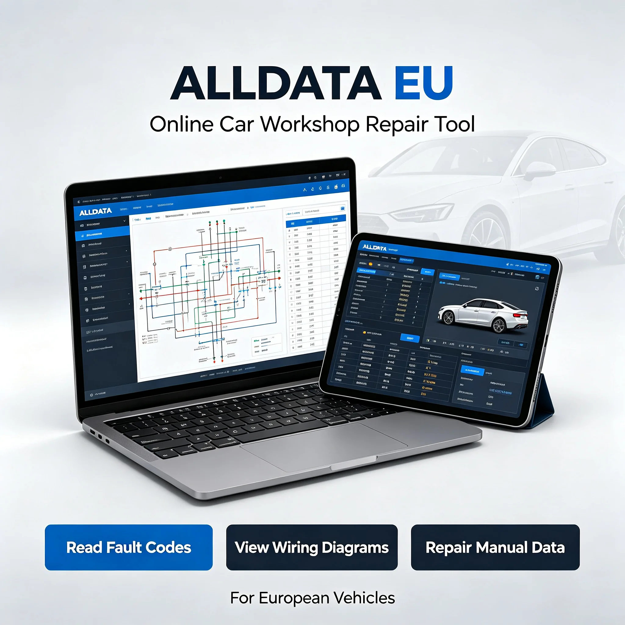 Image of Alldata EU Online-Konto 1 Jahr Neueste Vollversion Europäische Wartungs- und Autoreparatursoftware Aktualisiert auf 2026 Mobile/PC-Anmeldung