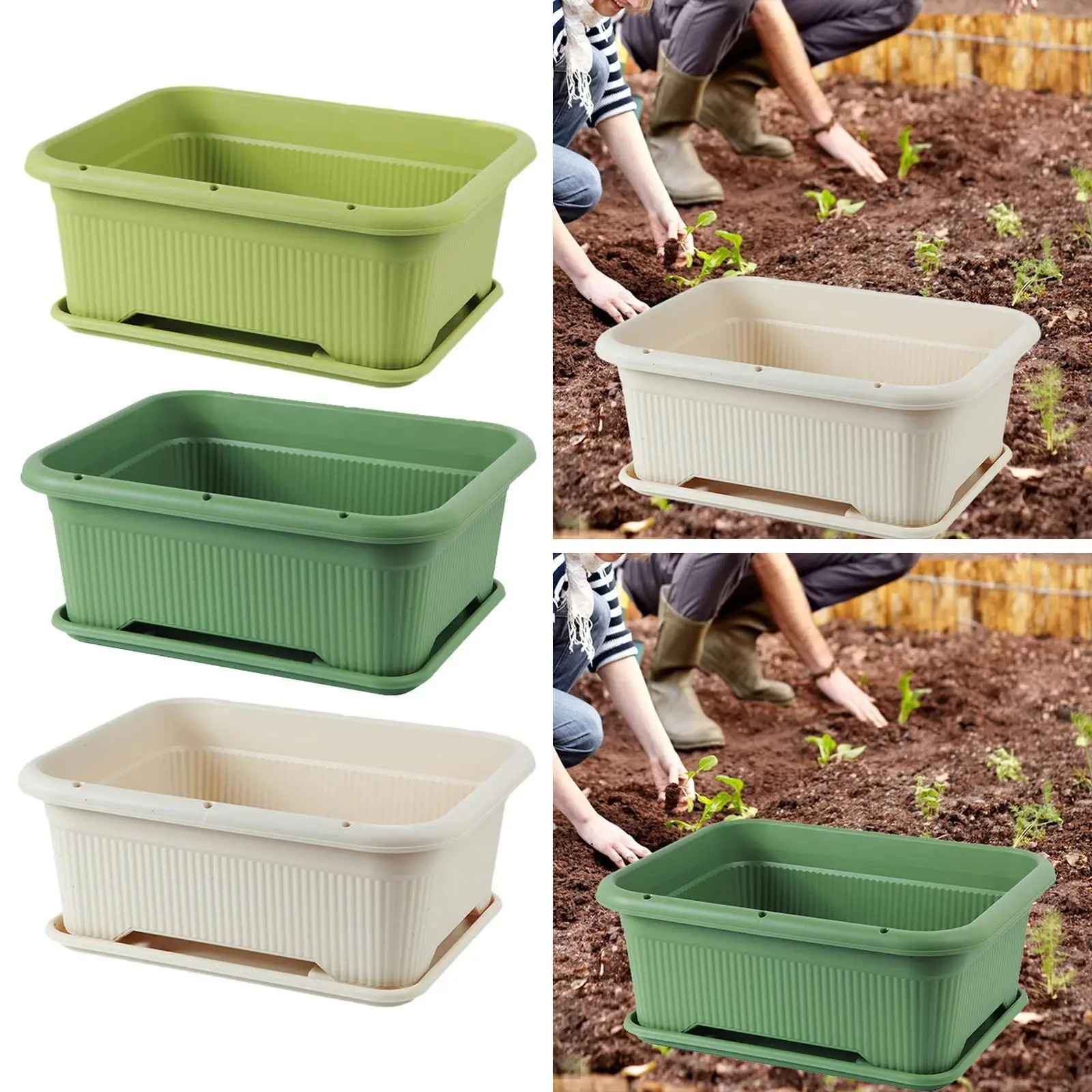 

Vegetable Planter Windowsill Rectangle Porch Decoration Garden Flower Box