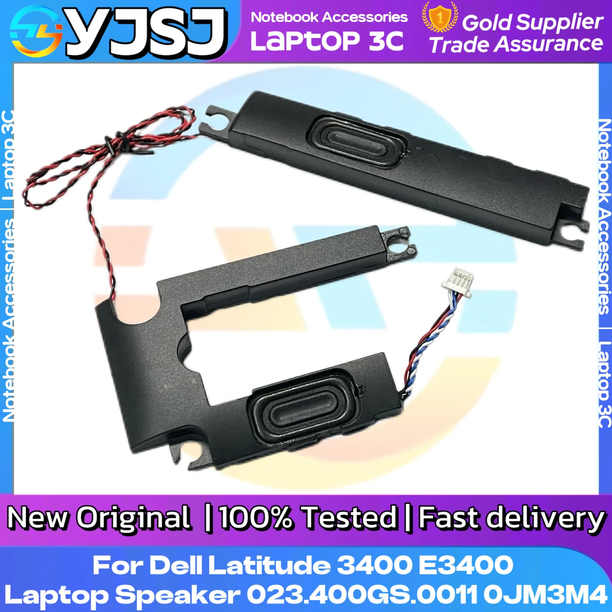 New For Dell Latitude 3400 E3400 L&R Built In Speaker 023.400GS.0011 0JM3M4 Laptop Speaker