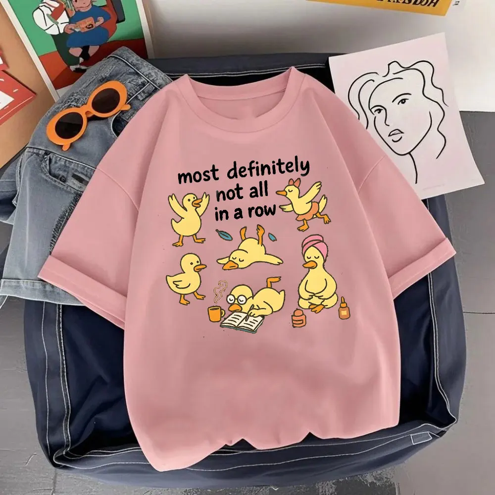 Most Definitely Not All in A Row Shirt, Funny Duck Shirt Snarky Ducks Funny Mental Health Shirt Cute Animal Graphic Men Tees