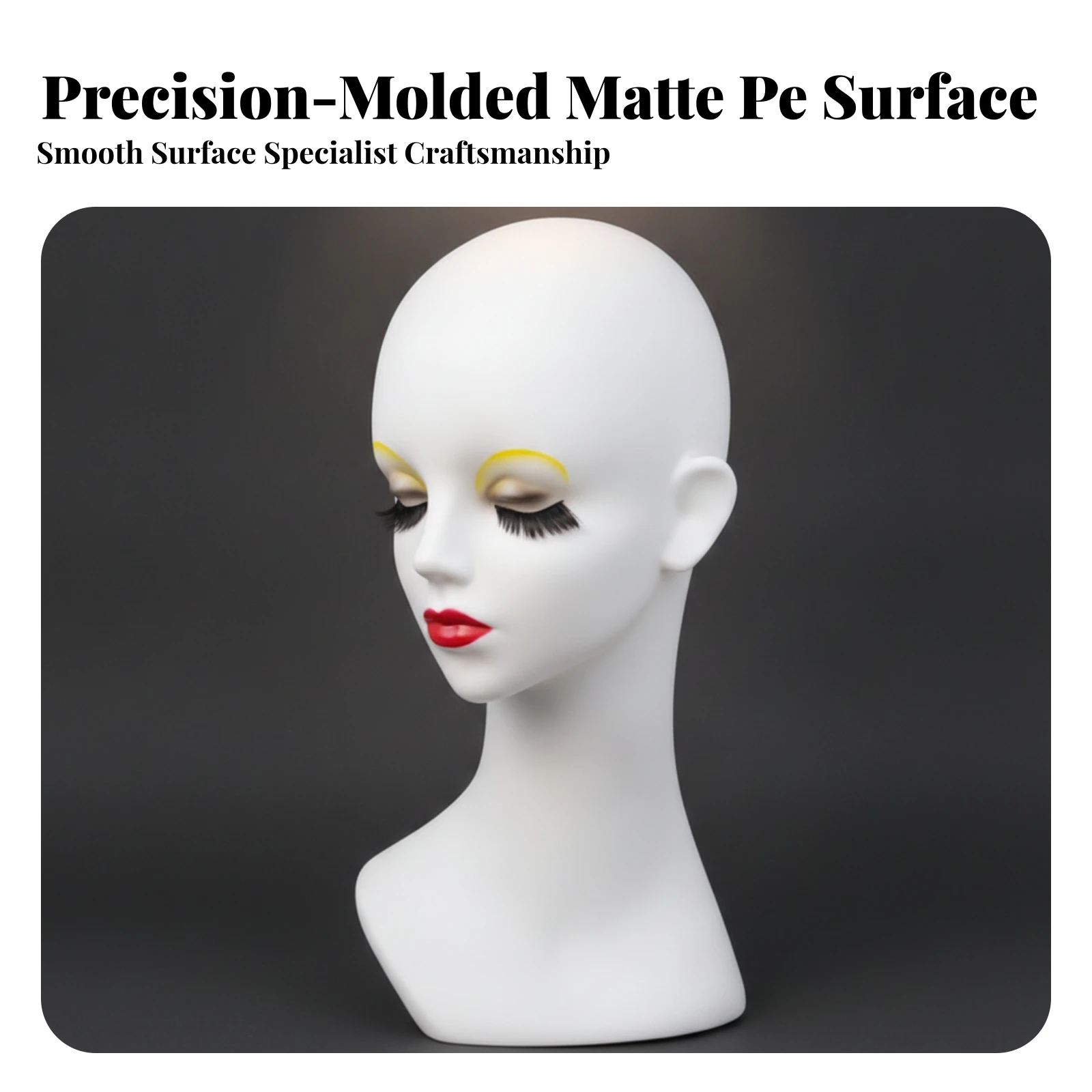 Mannequin Head with Shoulders Lightweight Hairpiece Head Hat Display Stable Bust Long-Lasting for Retailers, Retail Counters