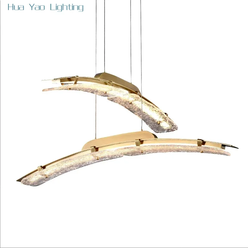 2026 الحديثة مصمم الزجاج مُثبتة في السقف أضواء Led الفنان مصابيح معلقة طويلة لغرفة المعيشة ديكور المنزل بريق بار