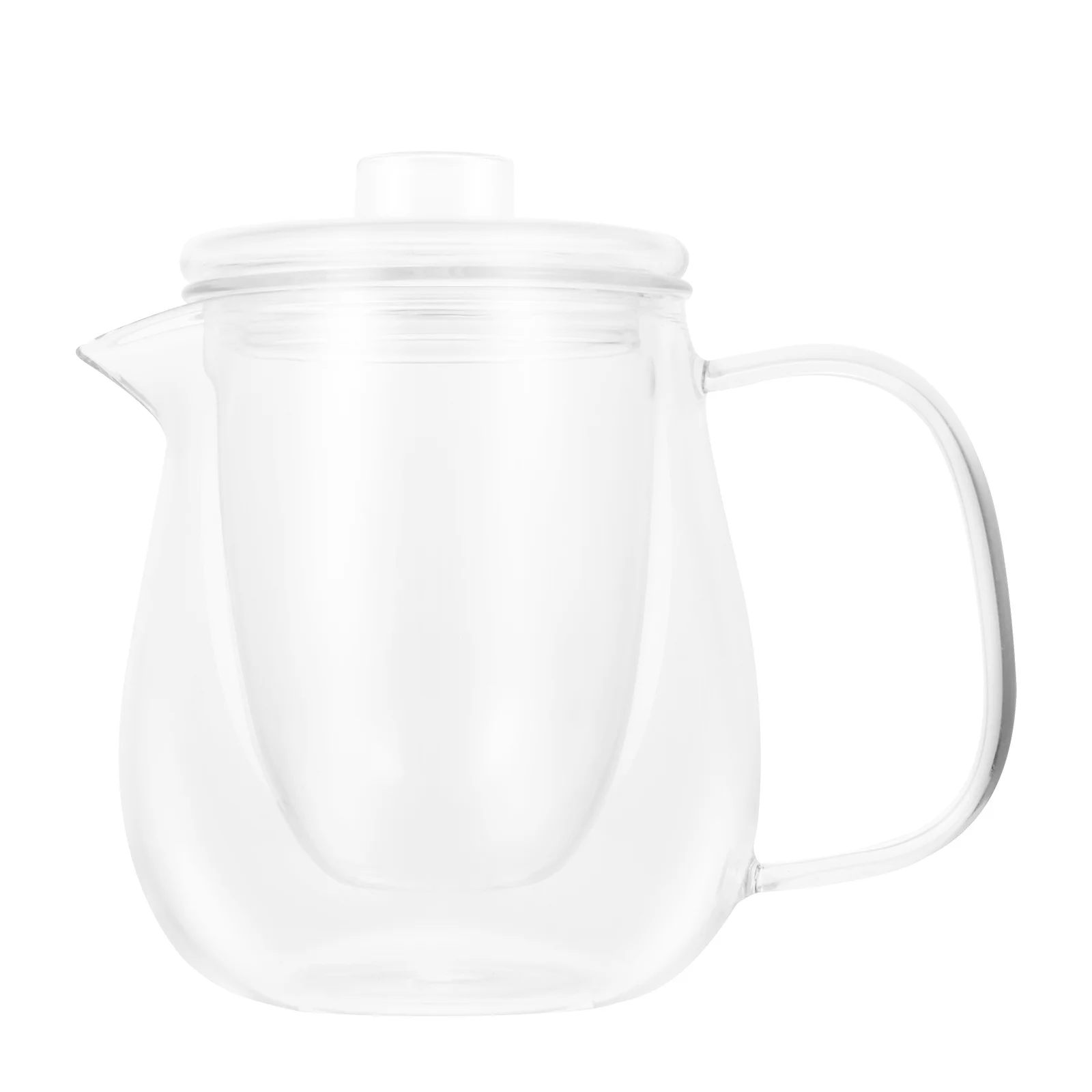 

1Pcs Heat Resistant Transparent Glass Teapot Tea Kettle Smooth Flow Spout Easy Detach Lid Tea Kettle Glass Teapot