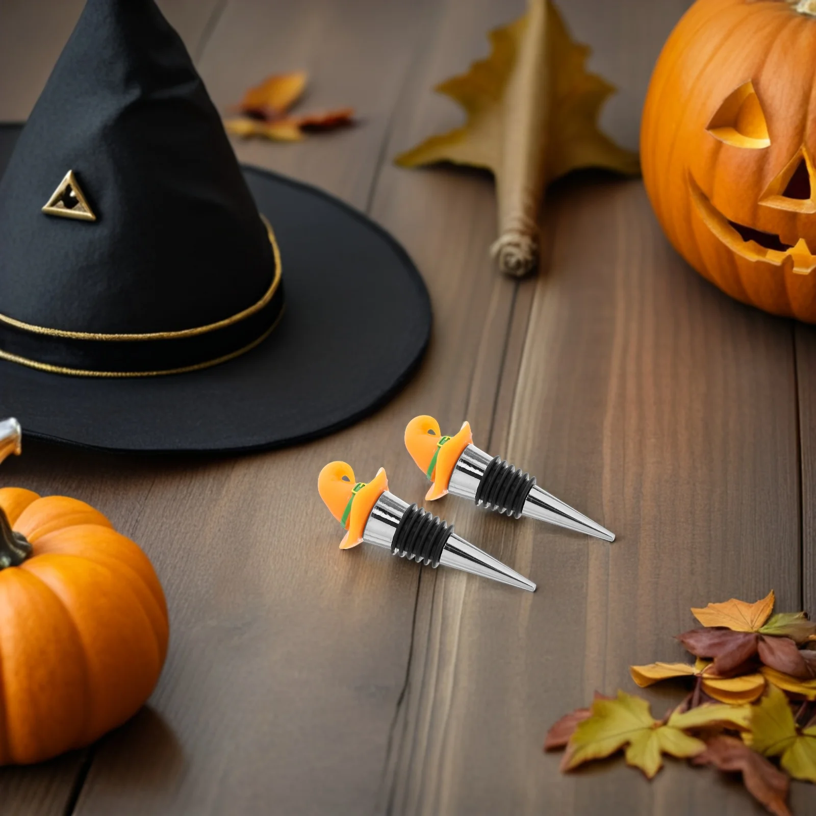 

2 Pcs Witch Hat Wine Bottle Plug Decorative Stopper Airtight Accessories Beverage Sealer Tpe