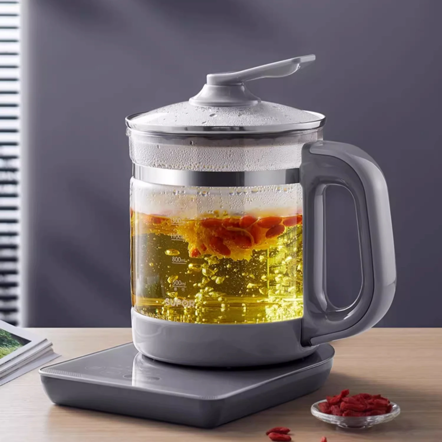 Supor pote de saúde fabricante de chá doméstico multifuncional escritório pequeno automático perfumado chá decoction chaleira