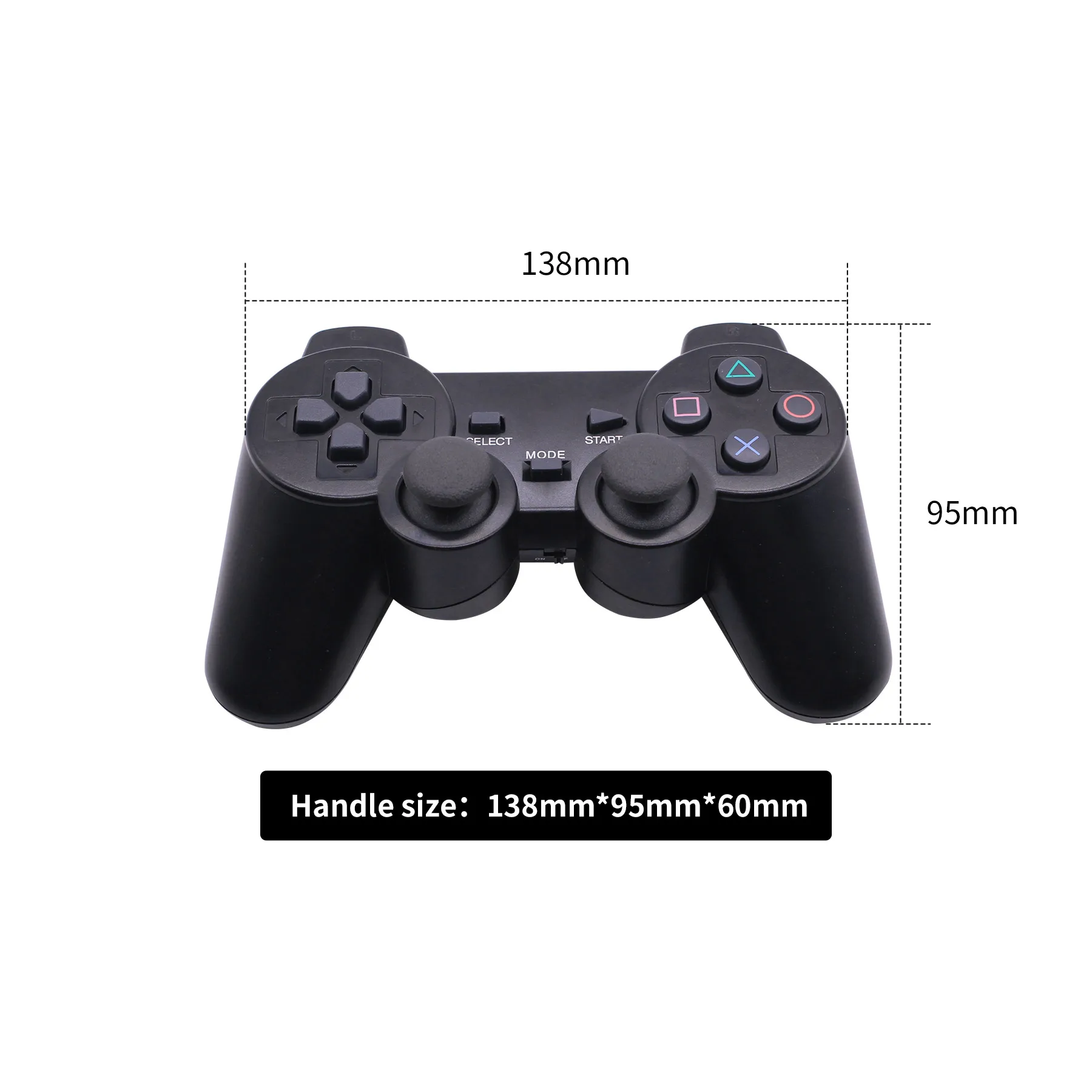 Controlador sem fio Handle Gamepad, PS2 Joystick com receptor, adaptador e linha DuPont, apto para controle carro inteligente ou robô, 2.4G, 3 em 1