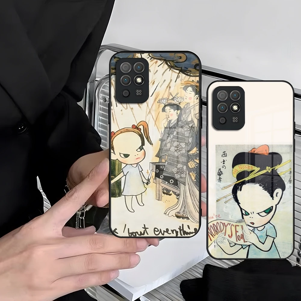 Art Cartoon Aesthetic Yoshitomo Nara Phone Case For Redmi 8 10 Poco x3Pro 9 x3Nfc 12 9T x3 9A Note10 Pro Note12 11 x5 Pro Note8