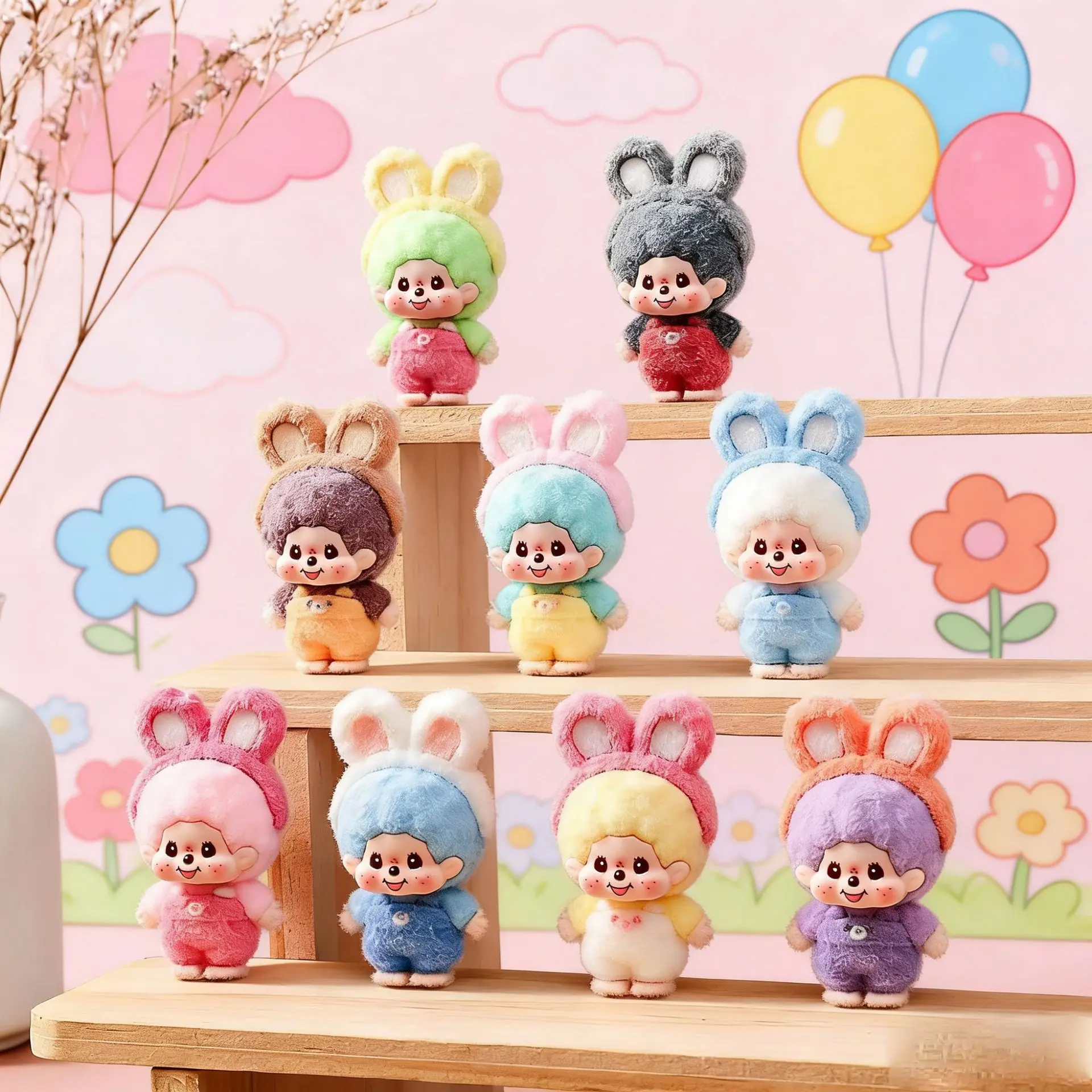 

Moqiqi Rabbit Ears Qiqi Decorative Item for Car, Toy, Cute Ball Keychain Hanger