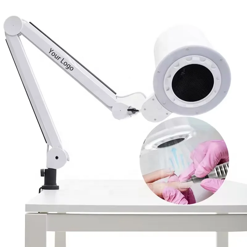 

High Quality Super Suction Nail Dust Cleaner Reusable Drum Type Filter Element 3 In 1 Nail Lamp Vacuum Cleaner For Nail Salon