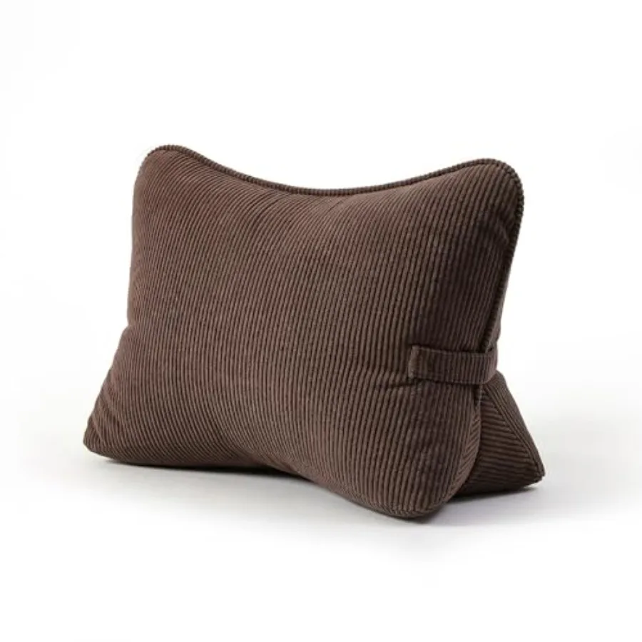 

Pat. Pend. Corduroy Lumbar Back Support Pillow for Recliner, Relaxing and Sitting, Triangle Cushion for Sofa or Bed Sitting, Ba