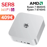 Beelink Mini PC SER8, processador AMD Ryzen 7 8845HS 8745HS  Gaming mini computador Gamer computer 16GB DDR5 RAM/1TB PCIe4.0 SSD