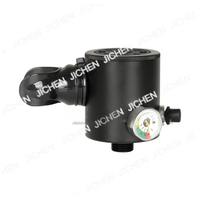 DIDEEP 0.5L Diving Oxygen Cylinder Head Parts Breather Valve Adapter Diving Regulator Breather with Gauge Screw M18x1.5