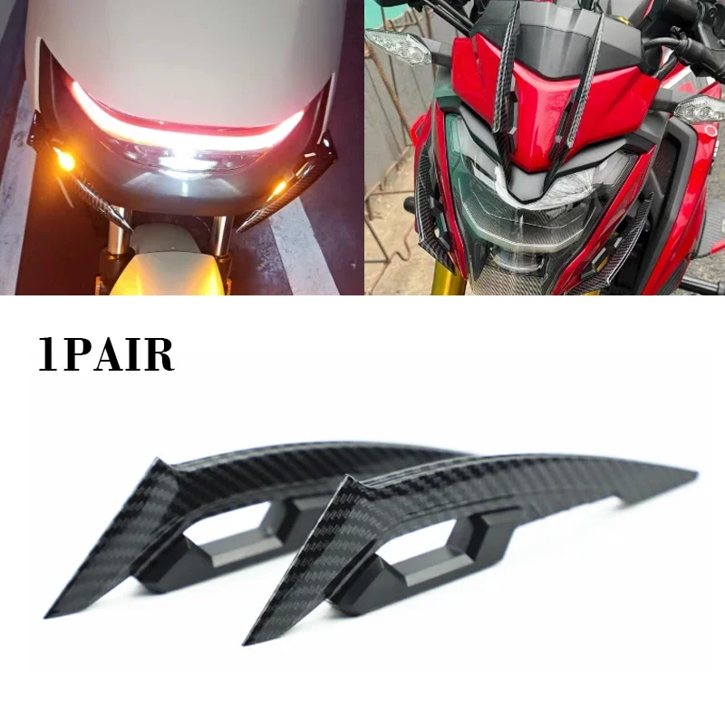 

1pair Universal Side Spoilers Dynamic Wing Sticker Wing with Adhesive Decoration Sticker For Motorbike Scooter