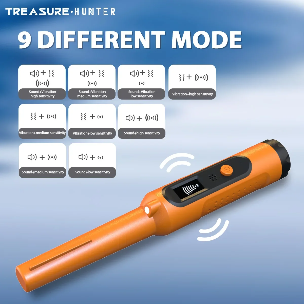 Treasure Hunter GT130 Handheld Metal Detector Waterproof IP68 Hand