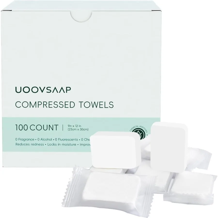 Compressed Towels 100% USDA Biobased Disposable Face Towels 12