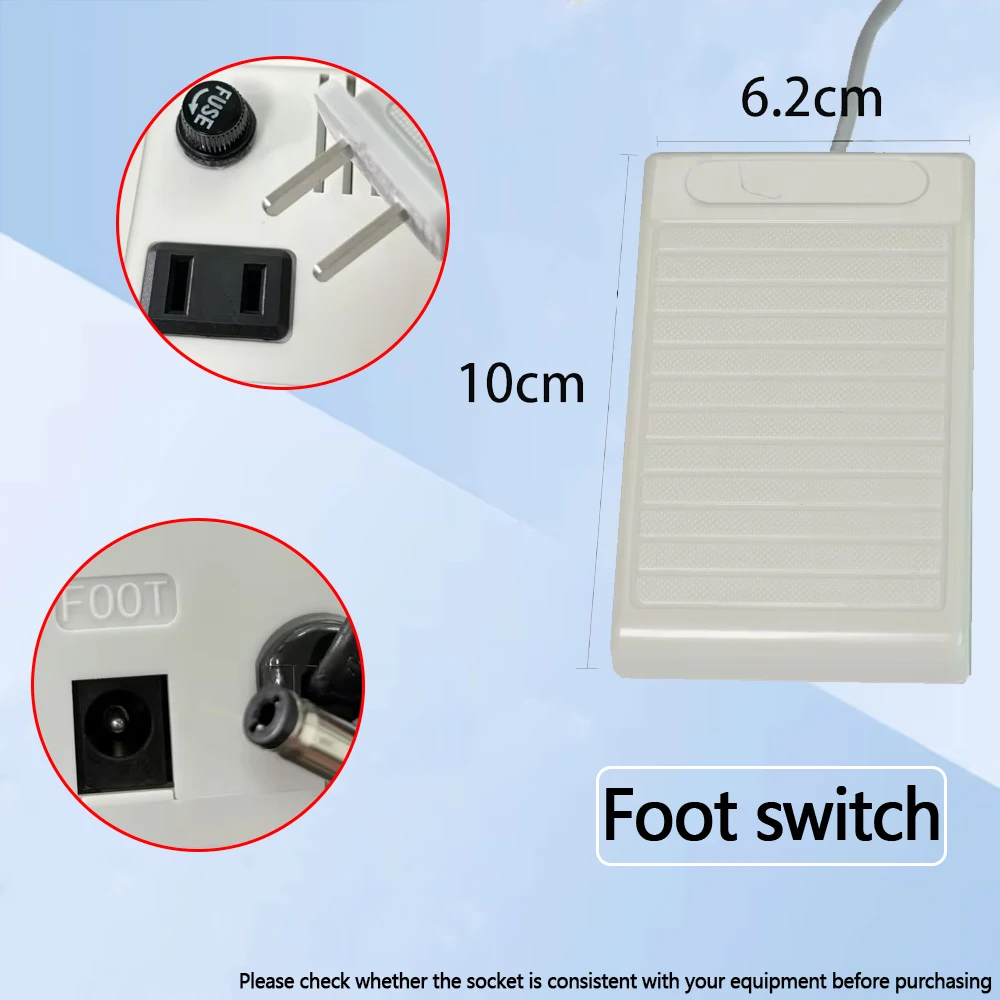 Dental Foot Control Switch for SMT Marathon Micromotor Pedal Operated Compatible with Chair Unit and Handpiece