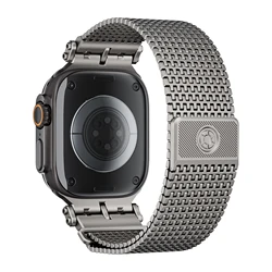 Milanese Loop For Apple Watch Band 46mm 45mm 49mm 44mm 42mm Stainless Steel Bracelet iwatch Series 10 9 8 7 6 SE Ultra 2 straps