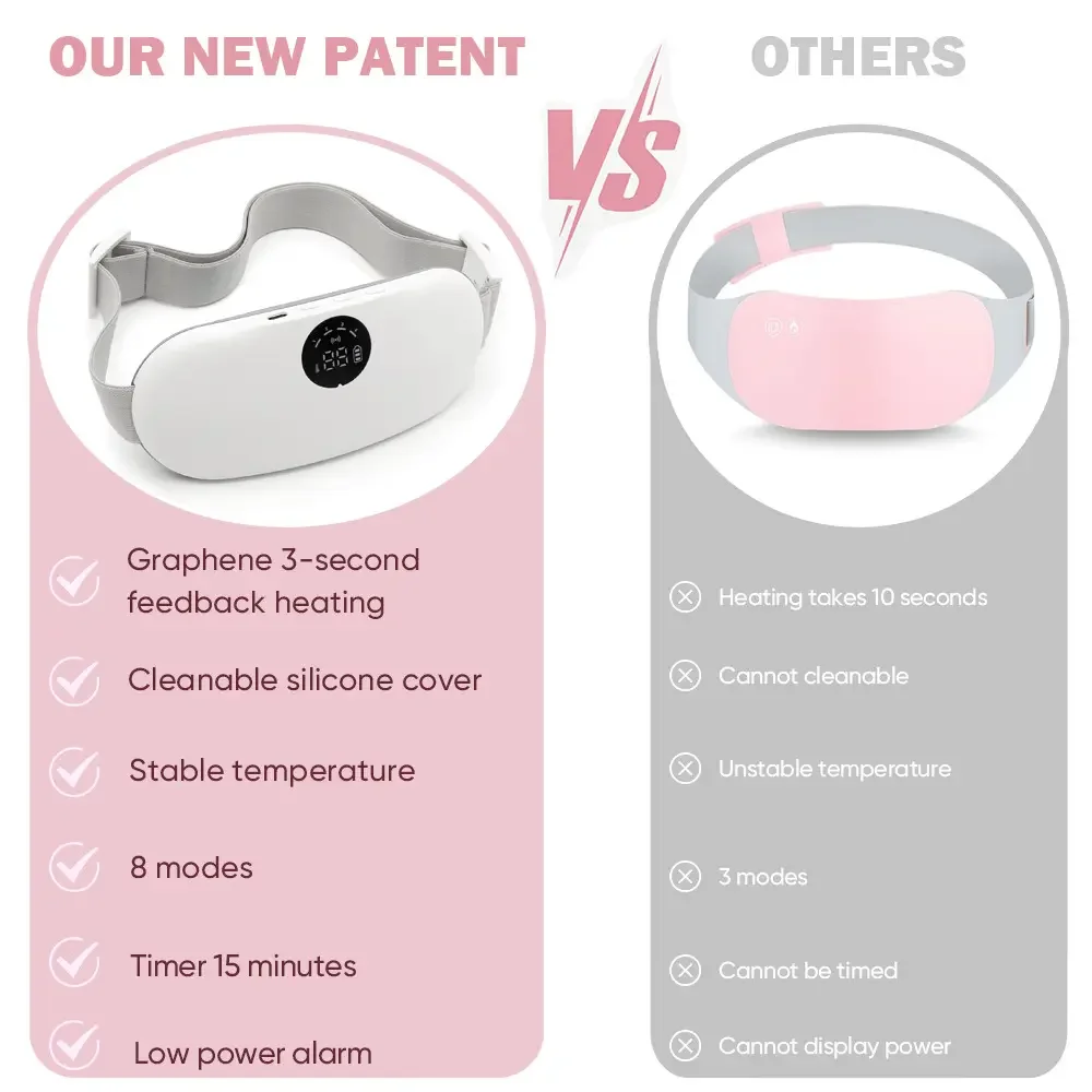 Smart Waist Warm Vibrating Hot Compress Belt Massager