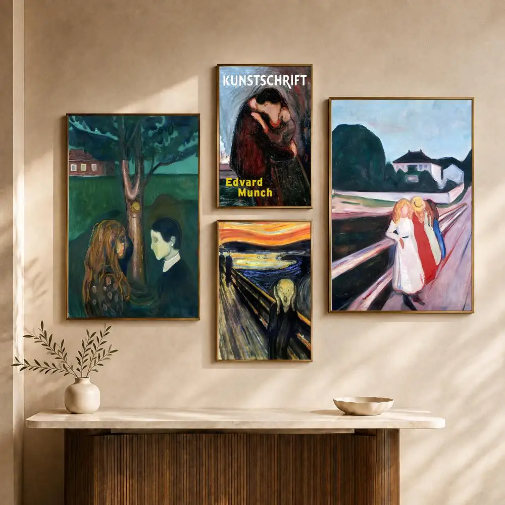 Art Edvard Munch Expressionism The Scream Modern Poster HD Wall Decor Apartment Dorm Office Cafe Bedroom Home Gift
