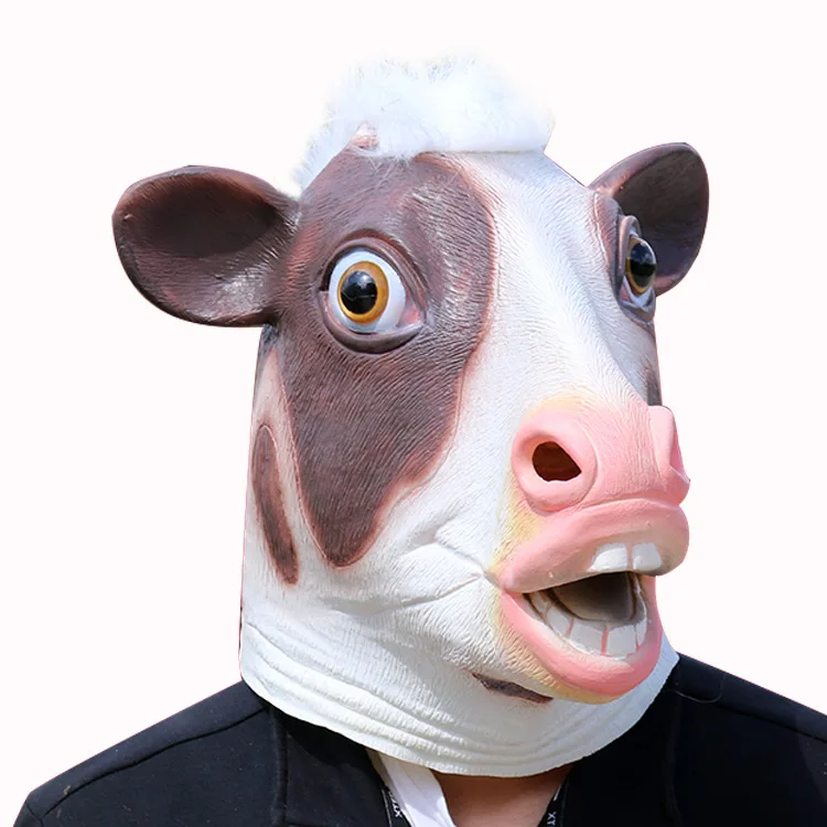 Cow mask, animal headgear, Halloween mask, dance party, carnival party, animal comedy performance props