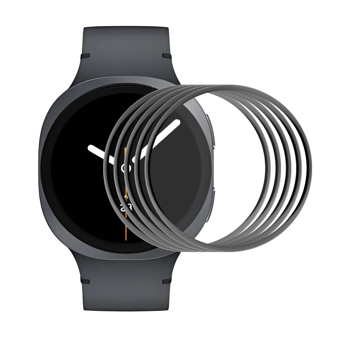 

Для Samsung Galaxy Watch8 44 мм 5 шт. Защитная пленка для экрана 3D изогнутый ПК + ультра прозрачная пленка из ПММА - прозрачная