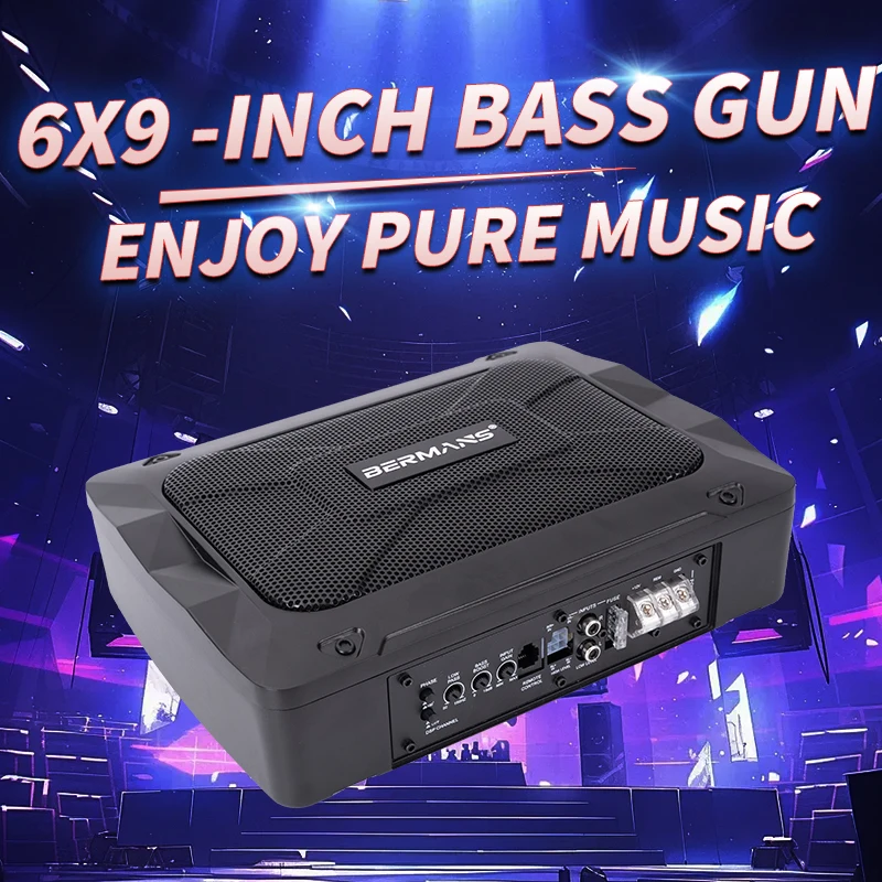 Max power 1200W Active Ultra-thin 6*9 Car Subwoofer, High Sensitivity, Powerful Explosive Power, High Power Audio Subwoofer