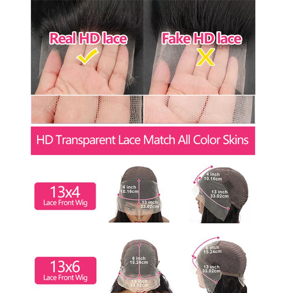 HD شفاف الجسم موجة الدانتيل الجبهة خصلات الشعر المستعار الإنسان 30 40 بوصة موجة المياه 13x4 فضفاض الدانتيل الباروكة الأمامية 13x6 البرازيلي للنساء