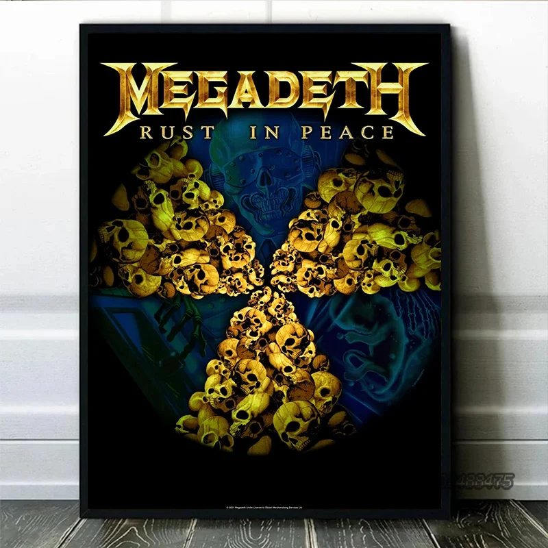 Classic Heavy Metal Rock Band Megadeths Album Poster Hip Hop Singer Canvas Painting and Prints Wall Art Picture for Room Decor