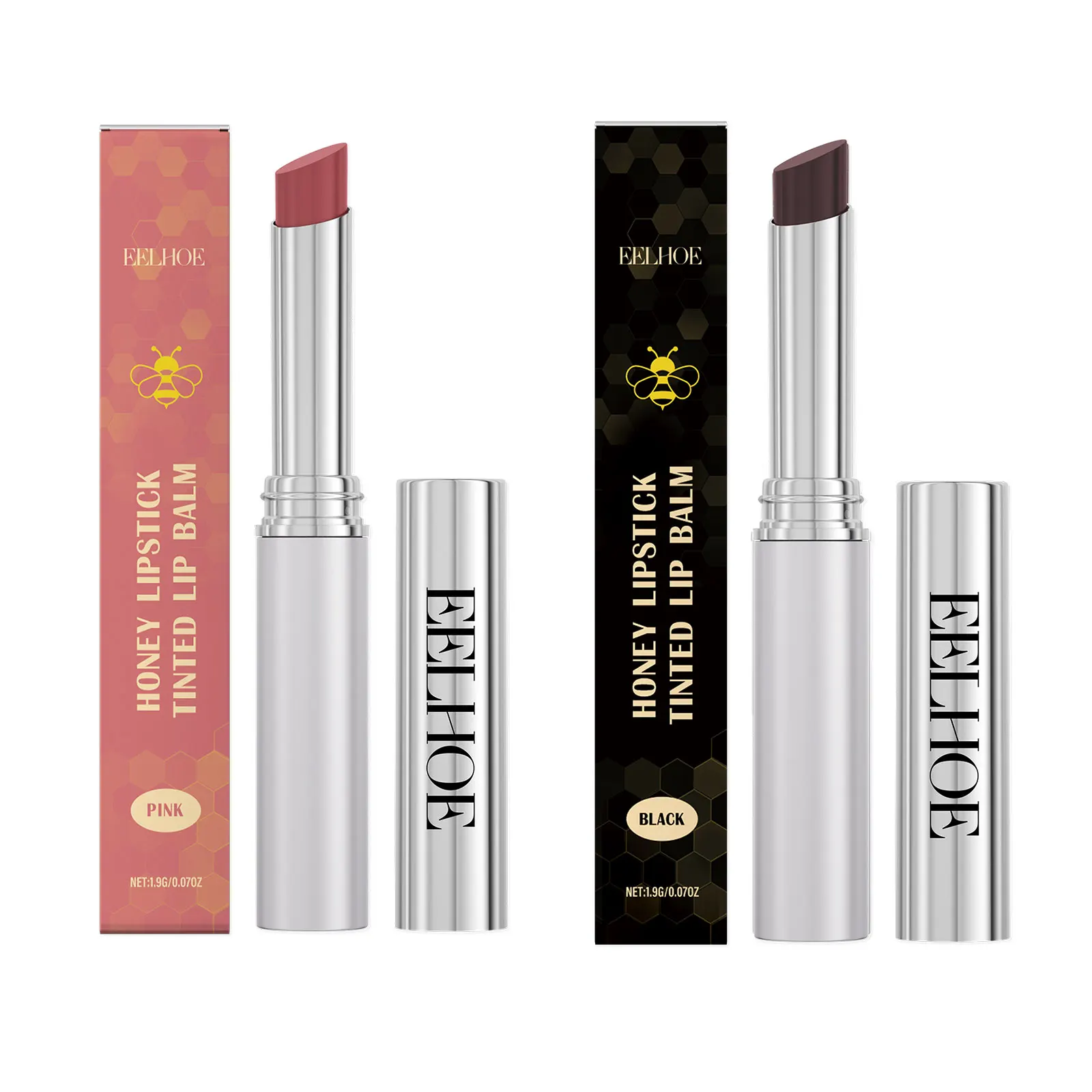 EELHOE Pink Honey Lipstick Vitamin E Long Lasting Lip Tint Waterproof Nourish Lip Plumper Extreme Volume Moisturizing Lip Balm