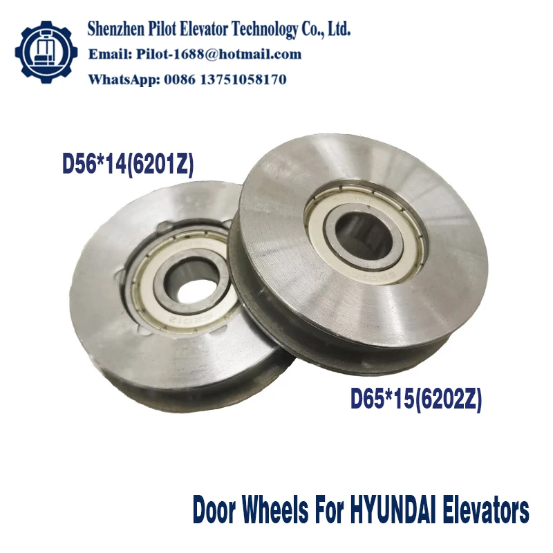 

For HYUNDAI Door Hanger Roller Door Hanging Wheel Sheave Pulley Roller D56*14(6201Z) D65*15(6202Z) Door Wheels Elevator Parts