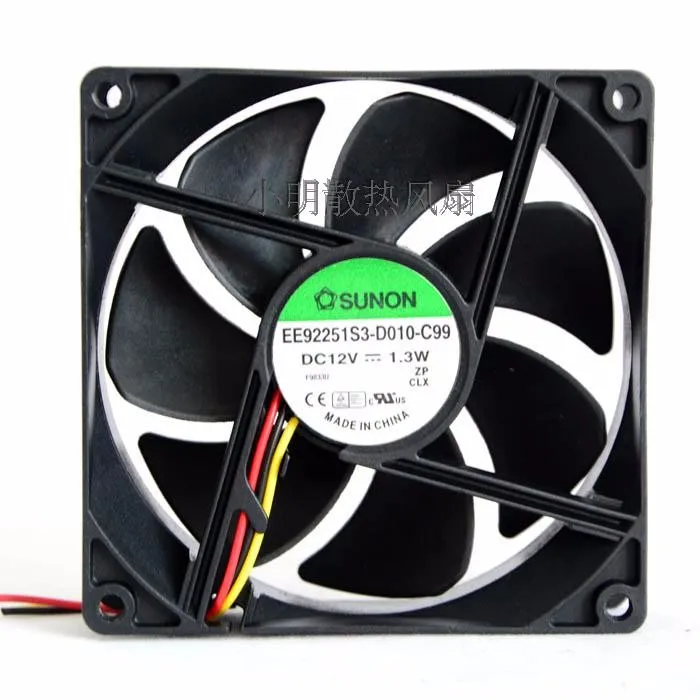 

Original sunon 9025 9225 90mm 90x90x25mm computer case Cooling fan 12V 1.3W with 3pin