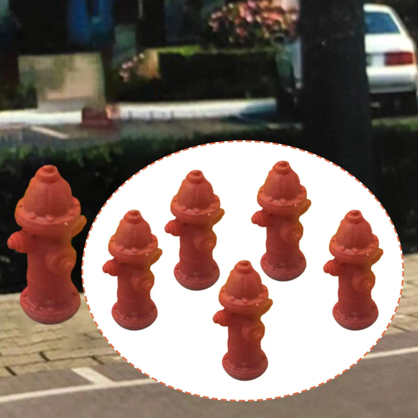 

5 штук, масштаб 1:64, модели пожарных гидрантов, реквизит для фотосессий, из смолы, для вечеринок, настольный декор, миниатюрные украшения для самостоятельного изготовления, декор для кукольного домика