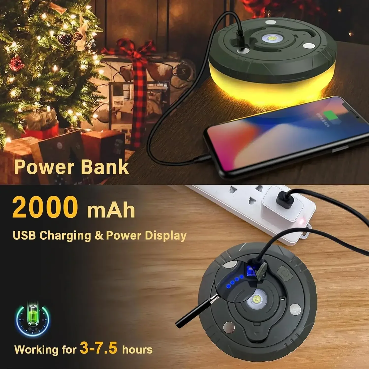 LED في الهواء الطلق التخييم شريط مصابيح جو 10 متر مقاوم للماء حزام إضاءة قابل لإعادة التدوير في الهواء الطلق حديقة الديكور مصباح لغرفة الخيمة