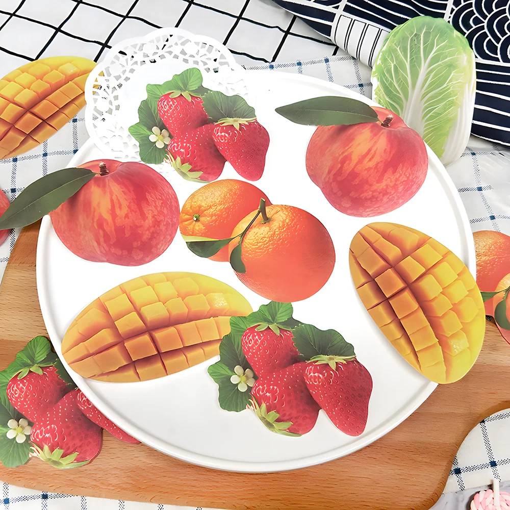 Kawaii Fruit Sticky Notes, 3D, Comida, Legumes, Frutas, Engraçado Kawaii Memo Pads, Strawberry Post Notepad, Papelaria Estética, Index Tab, Novidade