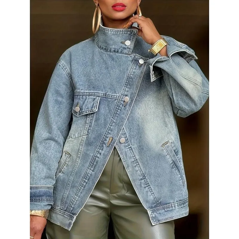

Women's Denim Jacket Western Cowboy Style Short Outerwear Spring Season Fashion Other Material 100% Gender Women