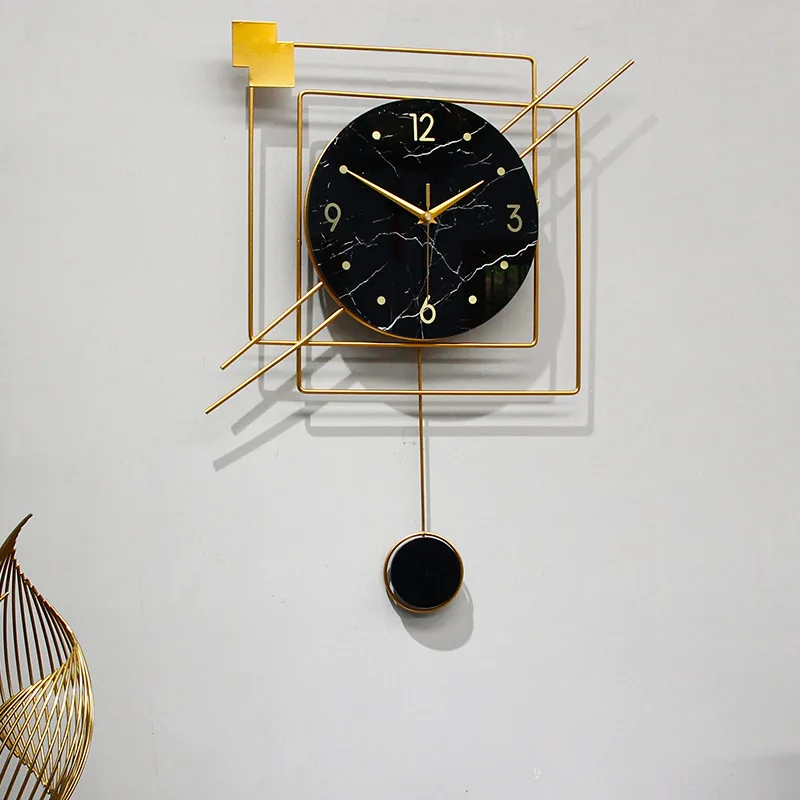 Light Luxury Living Room Creative Home Decoration Fashionable Minimalist Art Nordic Chinese Style Wall Clock Modern Design G