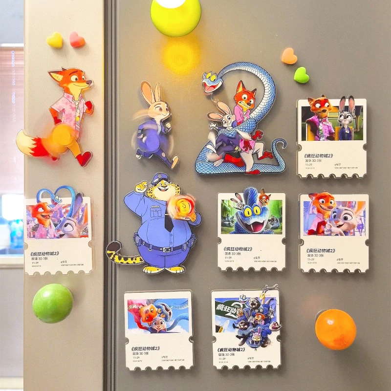 

Магниты на холодильник Disney Zootopia с Джуди и Ником, креативные украшения для дома, сувениры, подарки, новинка