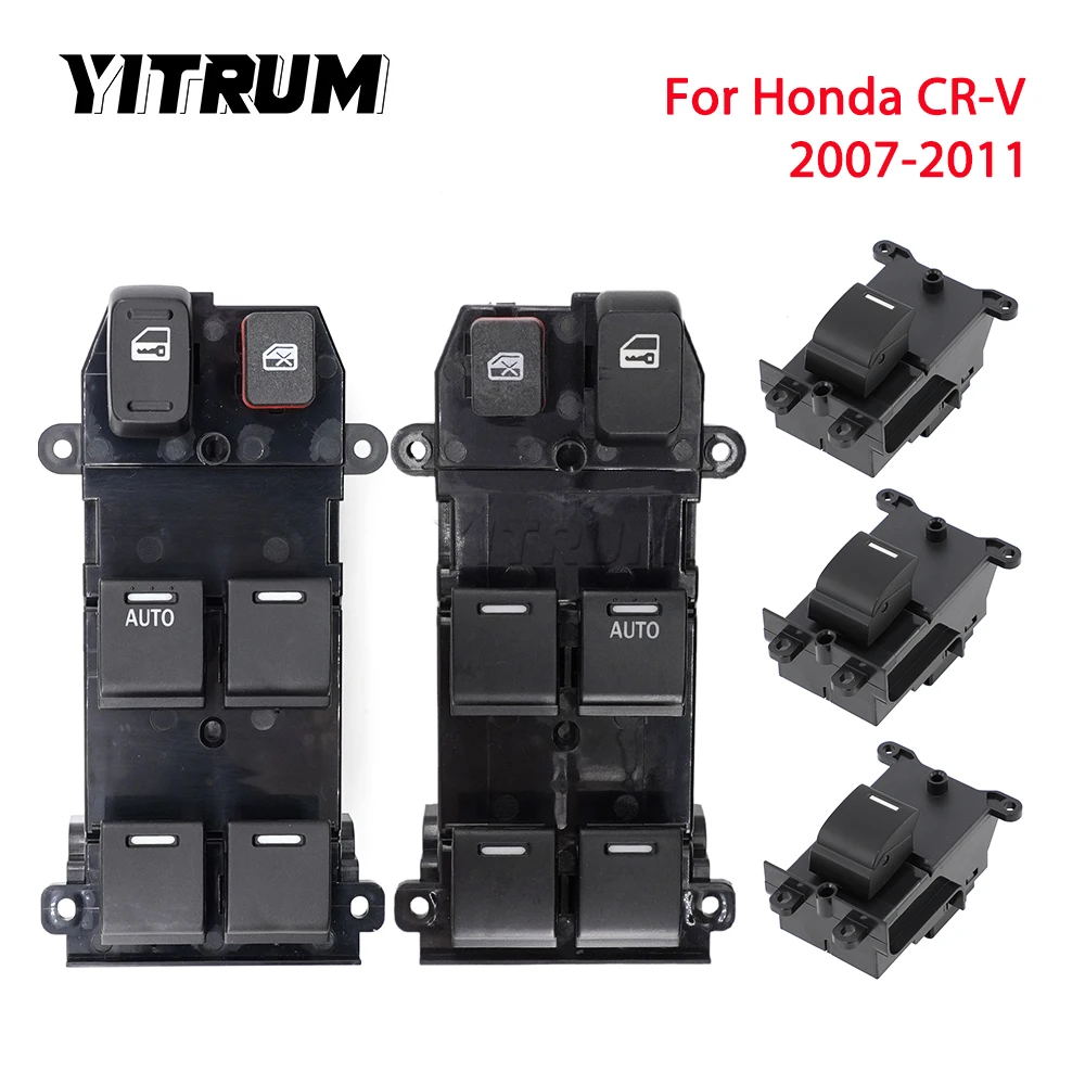 YITRUM 35750-SWA-K01 35760-SWA-J01 35750SWAK01 35760SWAJ01 Master Power Window Switch for Honda CRV 2007 2008 2009 2010 2011