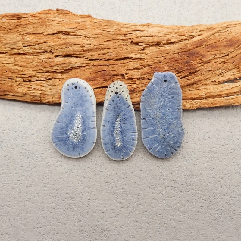 

Natural Blue Coral Front Drilled Pendant Beads 31x15x2mm 34x17x2mm 6.1g Semiprecious Stone Fashion Jewelry for Women